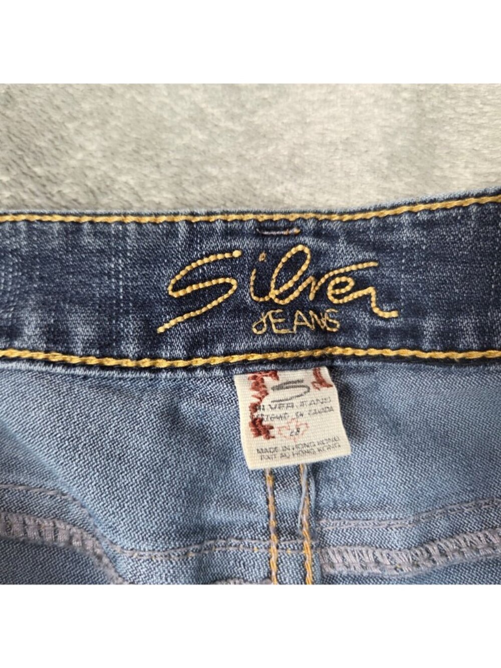 Silver Jeans Womens 28X33 Blue Aiko Bootcut Distressed Western Glove Works - Picture 2 of 12